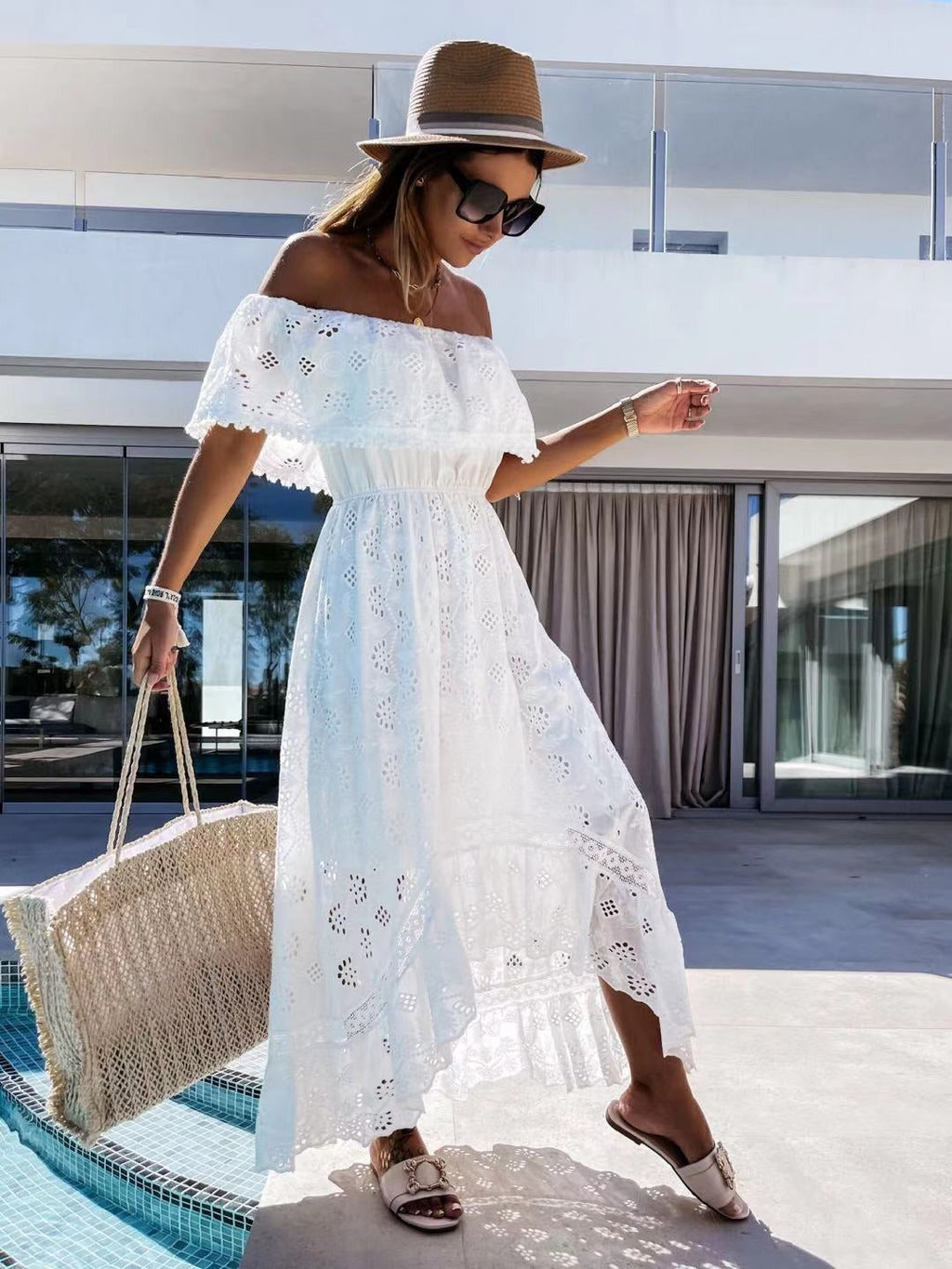 Bohemian Lace Princess Long Dress