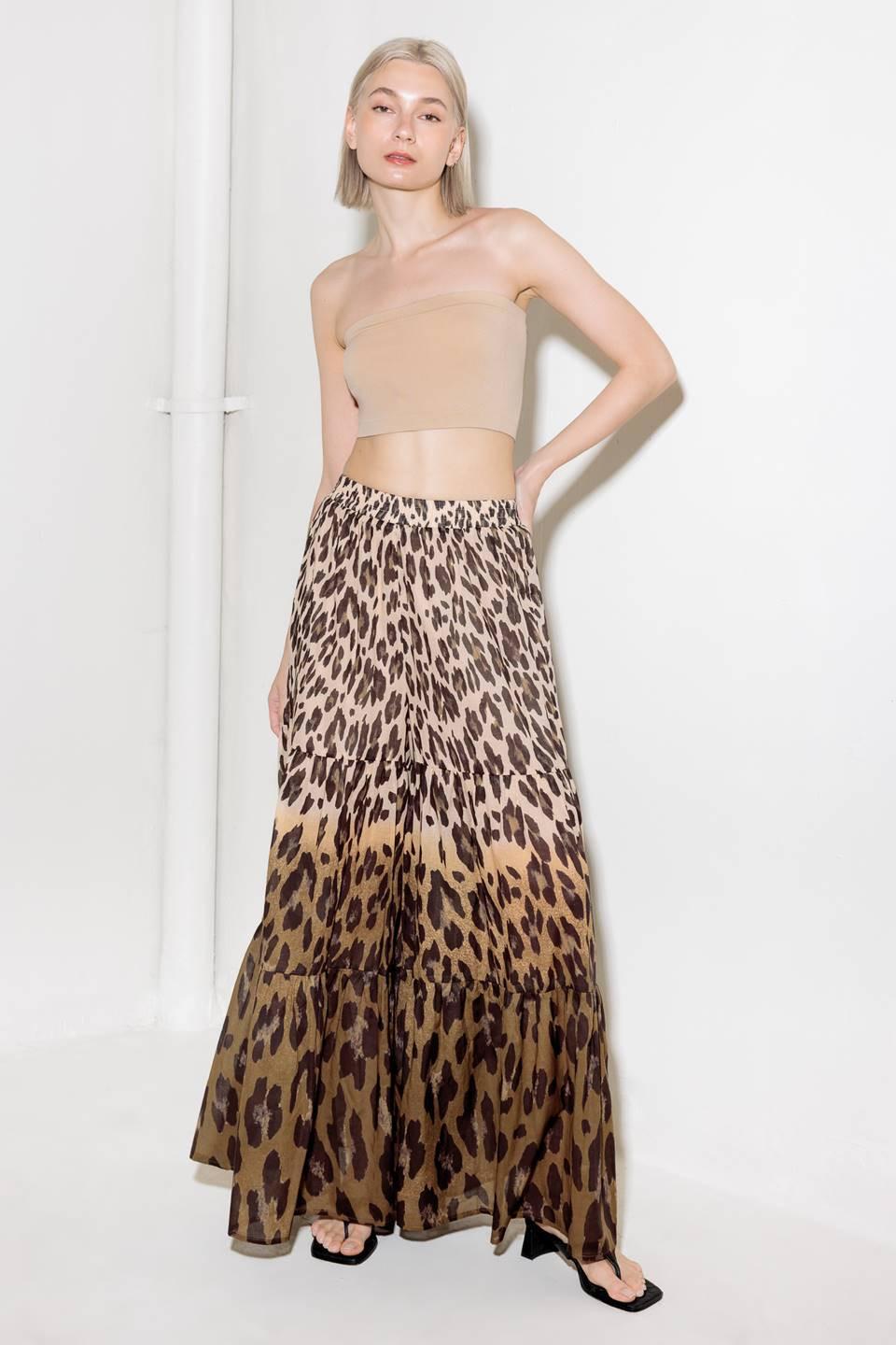 BOUNDLESS HEART WOVEN TIERED PALAZZO PANTS