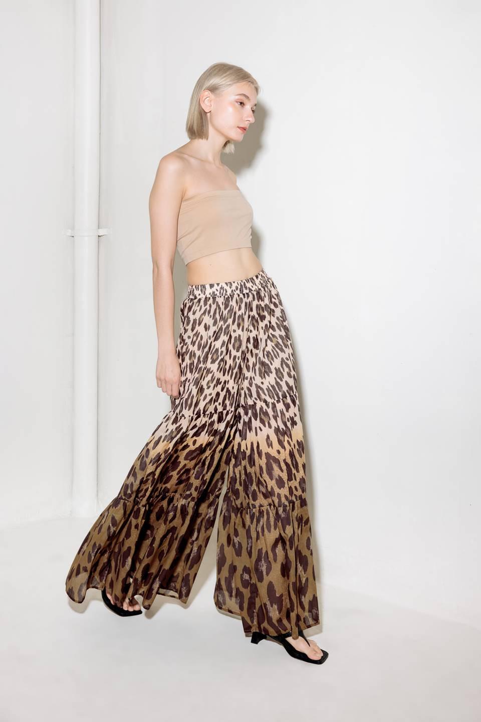 BOUNDLESS HEART WOVEN TIERED PALAZZO PANTS