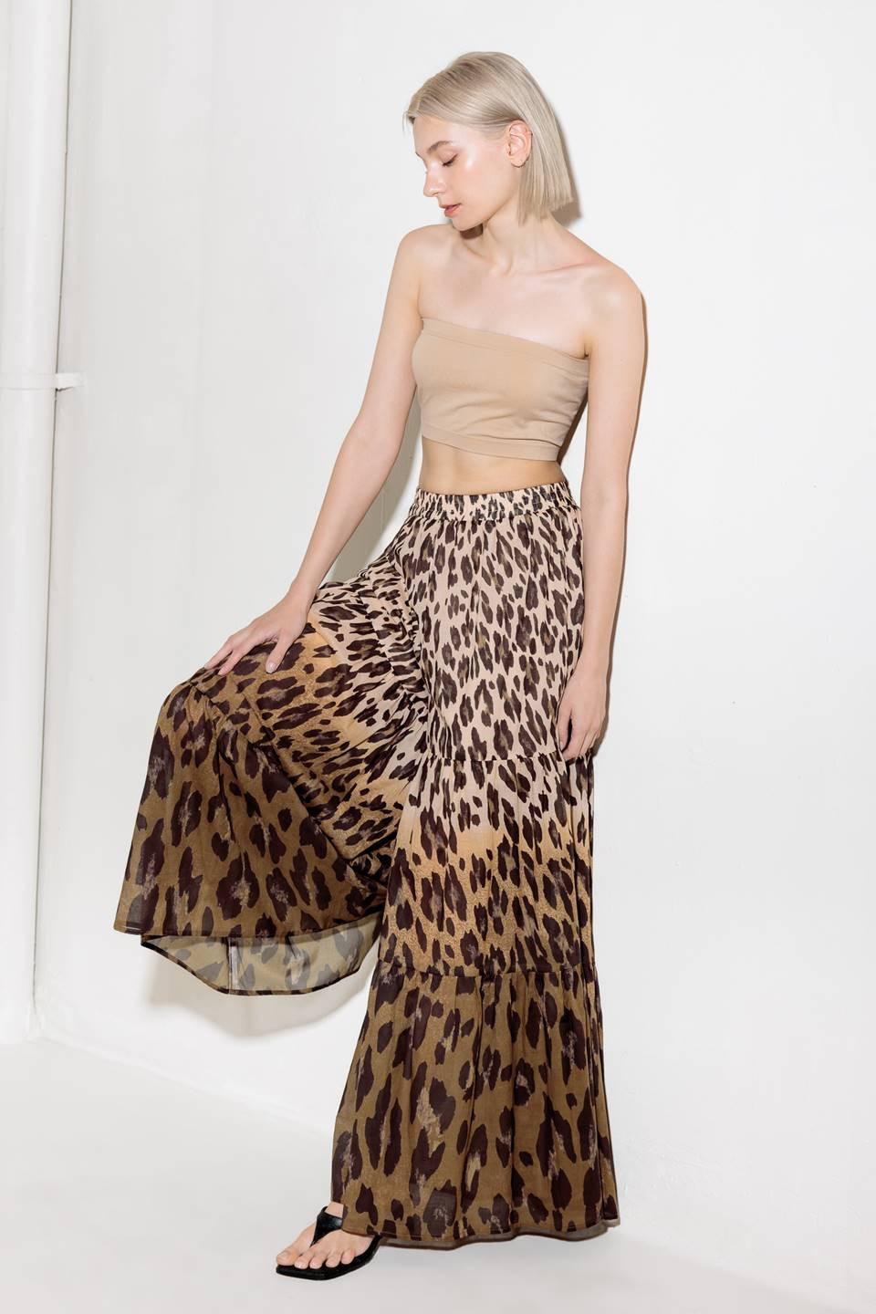 BOUNDLESS HEART WOVEN TIERED PALAZZO PANTS
