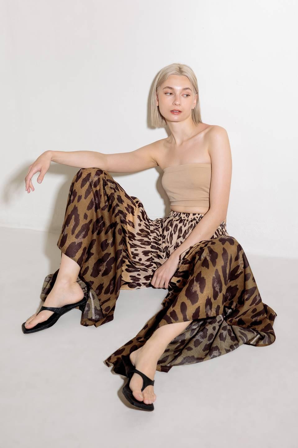BOUNDLESS HEART WOVEN TIERED PALAZZO PANTS