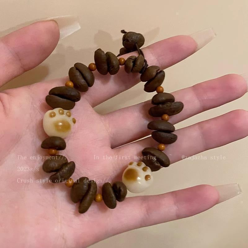 Women's & Men's Retro Ethnic Style Agate Ox Bone Rosary Bracelet
