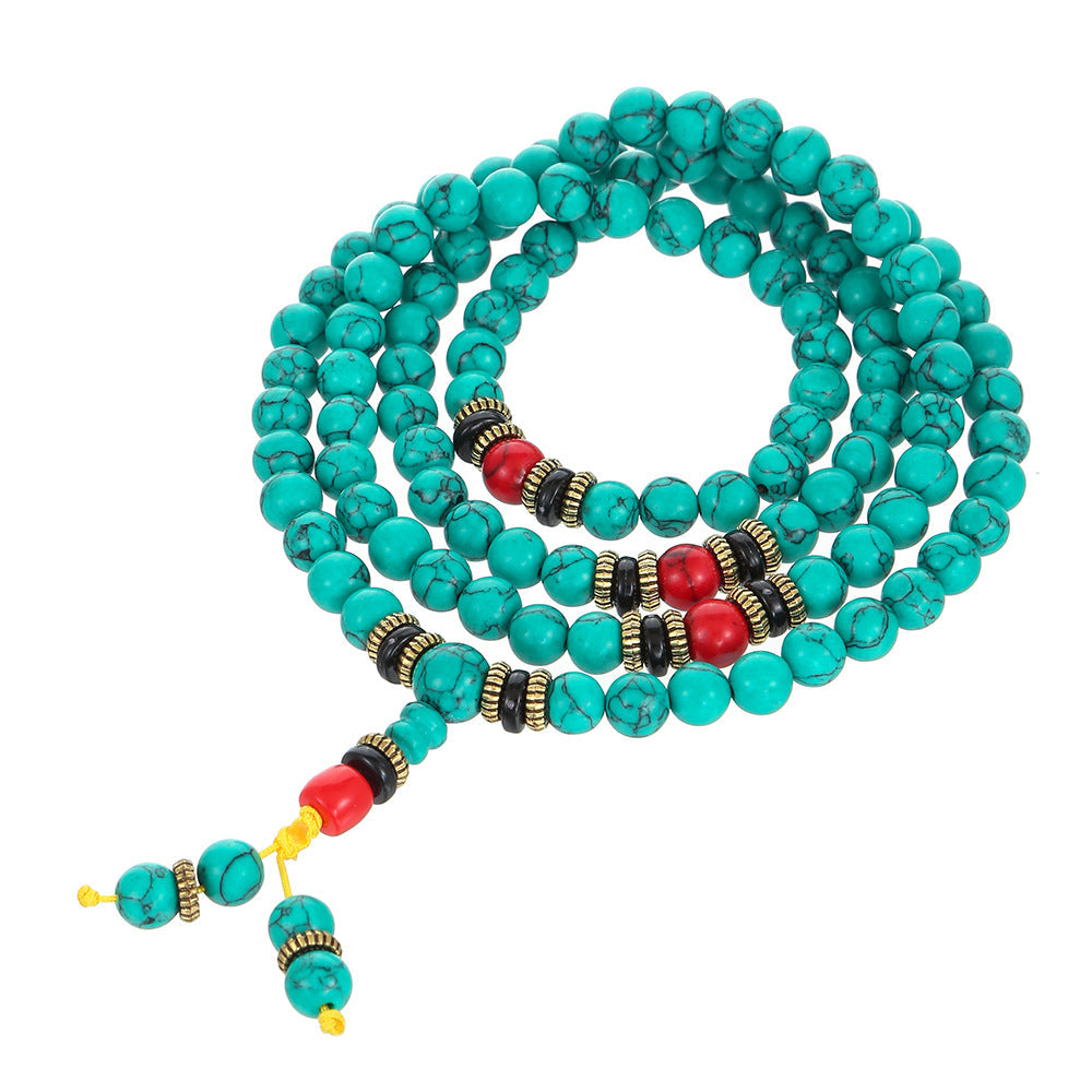 Women's & Men's Turquoise Beads Tibetan Ethnic Style Necklace
