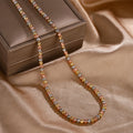 Women's Retro Elegance Electroplated Color Gold Ball Bead Chain Jewelry Set
