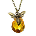 Retro Bee Water Drop Popular Amber High-key Earrings