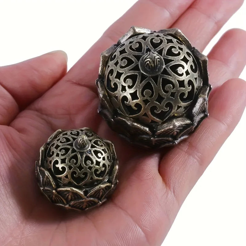 Mini Lotus Incense Holder | Vintage Bronze Home Decor