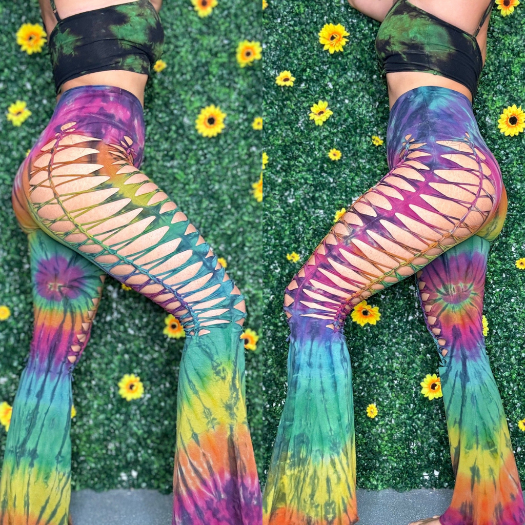 Rainbow Weaved Yoga Festival Pants