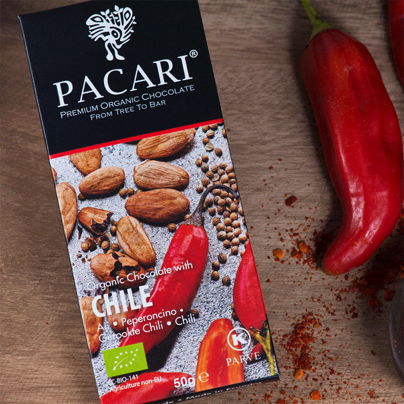Chili Peppers Organic Chocolate Bar