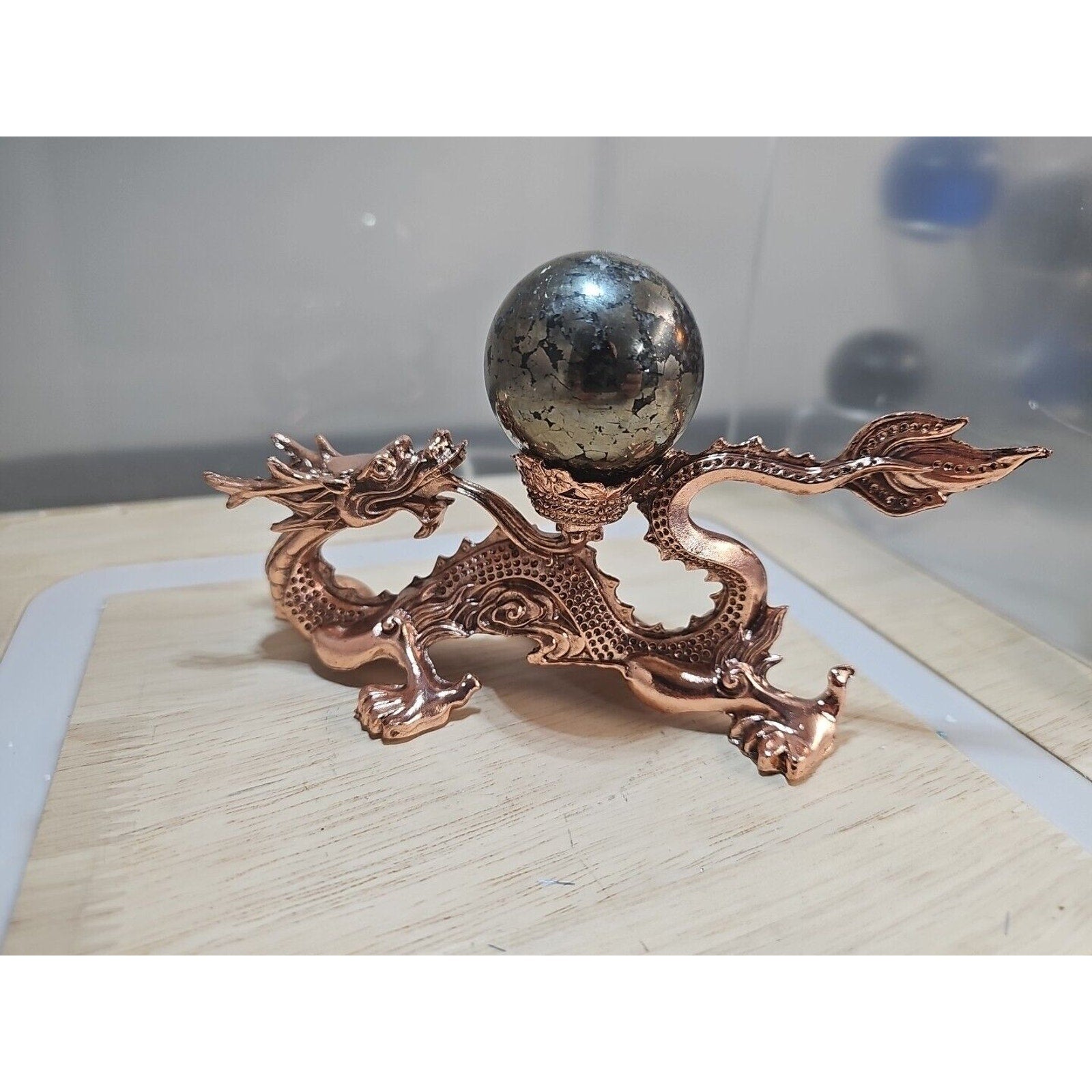 Chalcopyrite Crystal Sphere — 187g, Carved Quartz Ball for Reiki Healing | CrystalCloud Company