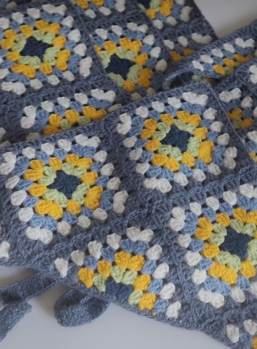 3-in-1 Crochet Granny Square Bandana – Handmade Colorful Boho Accessory | Retro Crochet Gift