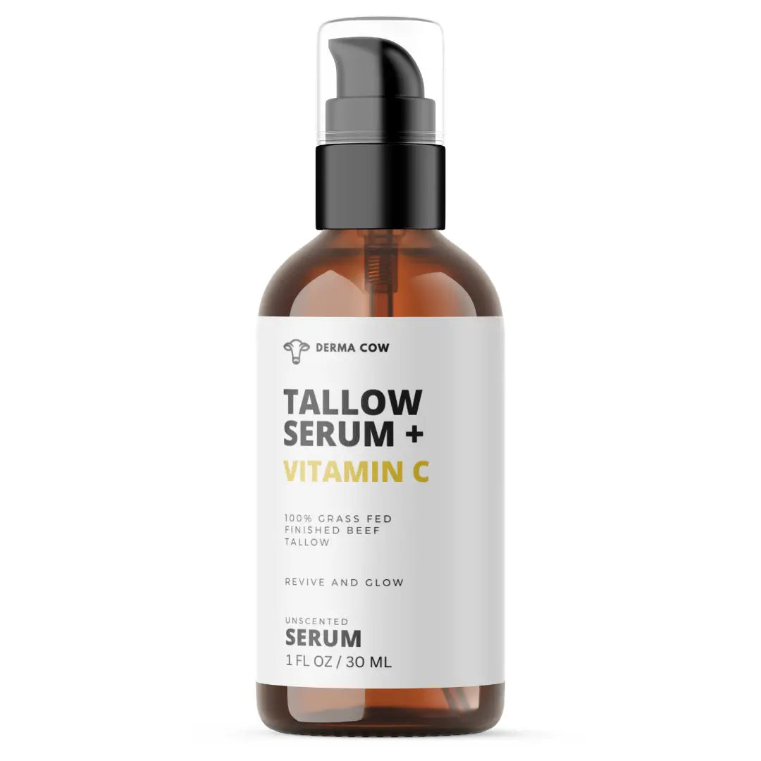 Grass-Fed Tallow Serum with Vitamin C | Hydrating Face Serum (1 oz)